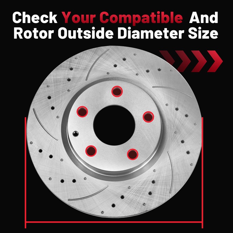 Front Drilled Rotors Brake Pads for Chevrolet Silverado GMC Sierra 2500 3500 HD gallery
