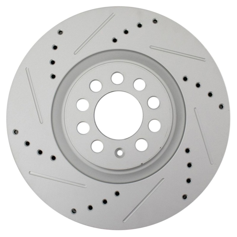 Performance Brake Rotor Drilled & Slotted G-Coated Front Pair For VW gallery