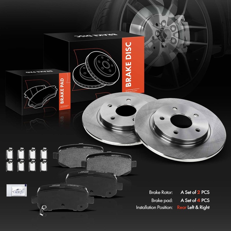 Rear Disc Brake Rotor & Brake Pads for Chrysler Town & Country Dodge Journey Ram gallery