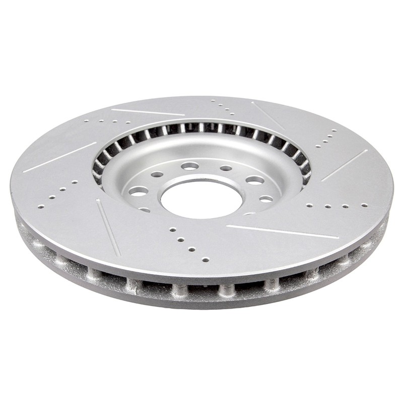 Front Slot Brake Rotors and Ceramic Pads For Dodge Dart 2013 - 2016 All Models gallery