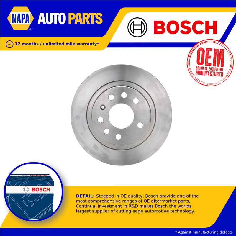 2x Brake Discs Pair Solid fits OPEL SIGNUM F48 Rear 03 to 08 278mm Set Bosch New