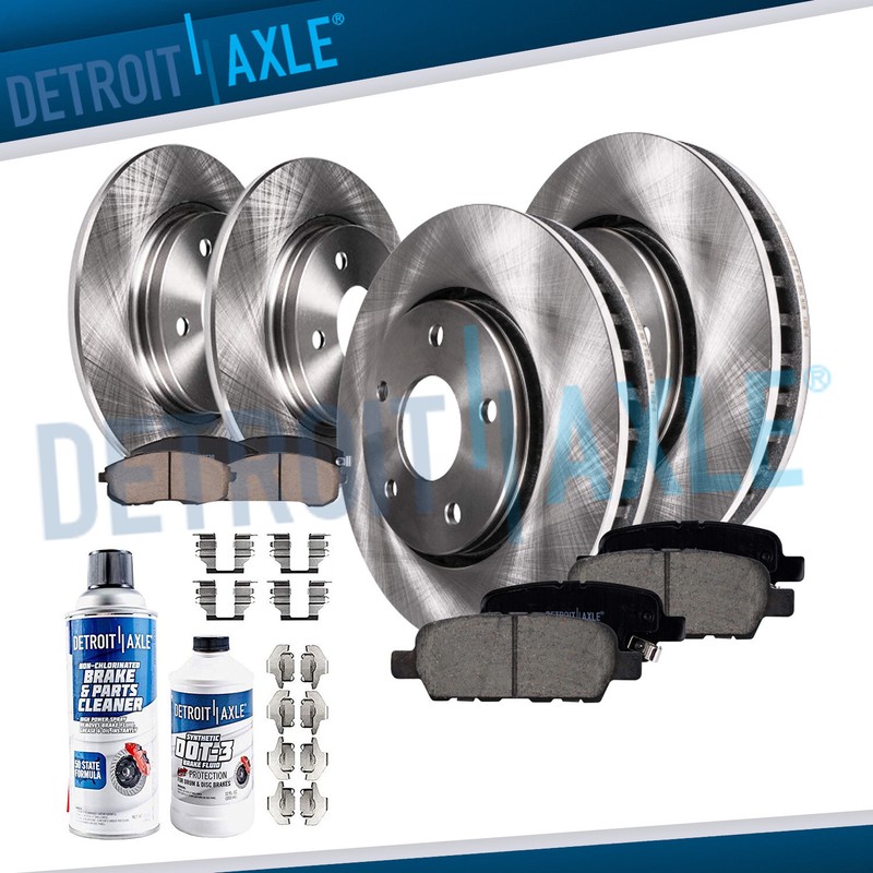 Front & Rear Disc Rotors Ceramic Brake Pads Kit for 2002 2003-2006 Nissan Altima