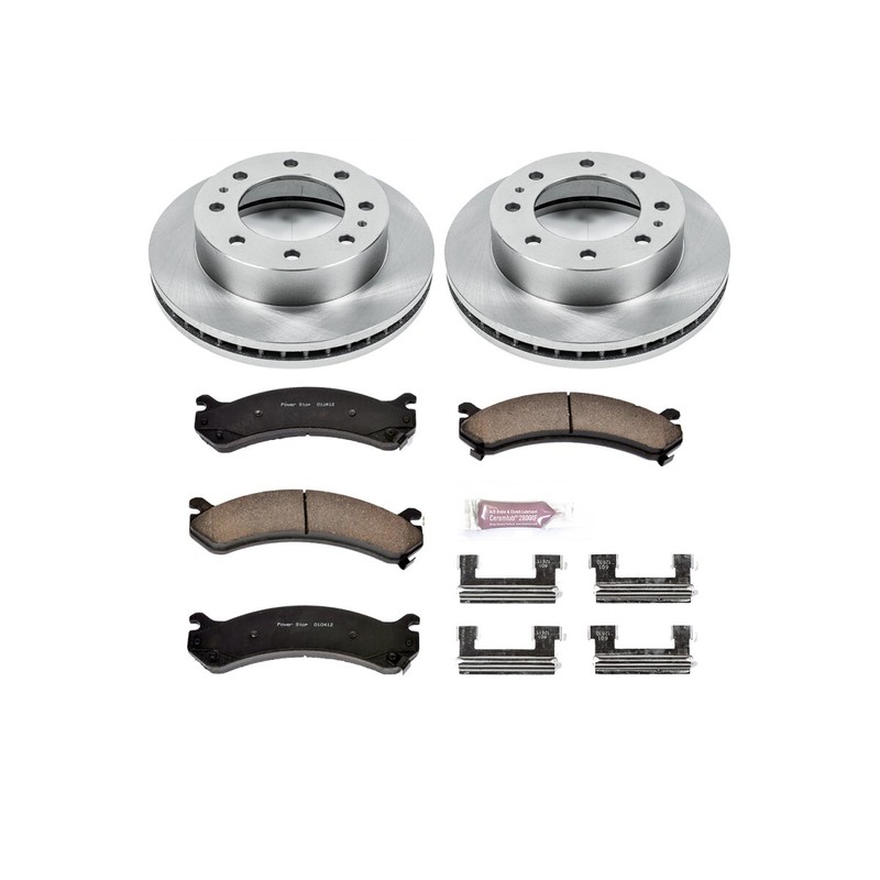 KOE2029 Powerstop Brake Disc and Pad Kits 4-Wheel Set Front & Rear for Chevy gallery