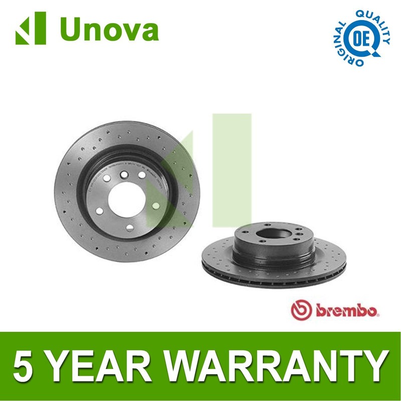 Brake Discs Rear Unova Fits BMW 3 Series 2004-2018 1 Series 2004-2019 #2 gallery