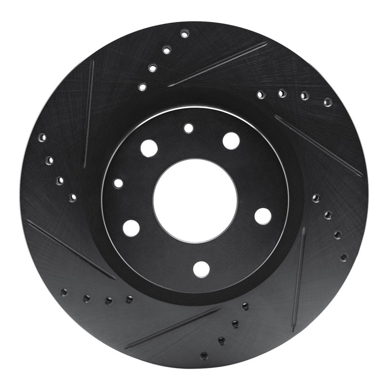For Mazda 3 19-25 eLINE Drilled & Slotted 1-Piece Front Driver Side Brake Rotor