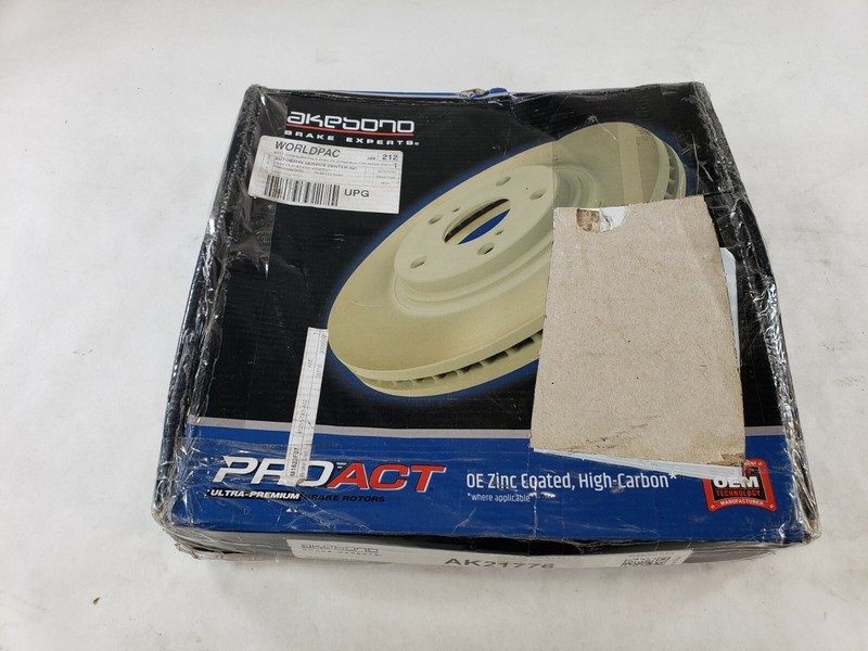 Akebono AK21776 Ultra Premium High Carbon OE Zinc Coated Brake Disc Rotor