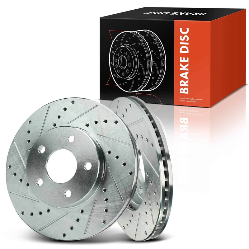 2x Front Drilled Brake Rotors for Chevrolet Cobalt 2007-2010 L4 2.2L Pontiac G5