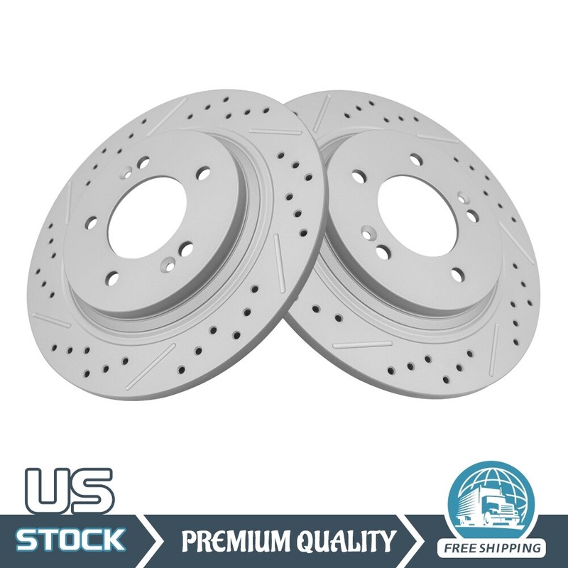 284mm Rear Drilled Brake Rotors for Hyundai Sonata Elantra GT Kia Forte Forte5