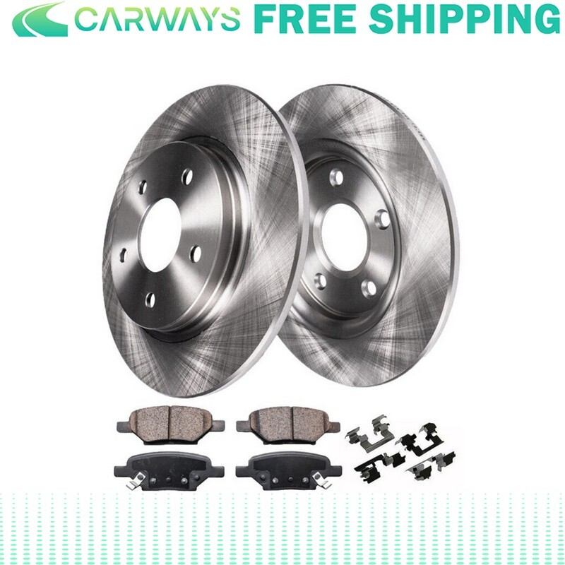 Rotors and Brake Pads Rear For Dodge Grand Caravan Chrysler Town & Country