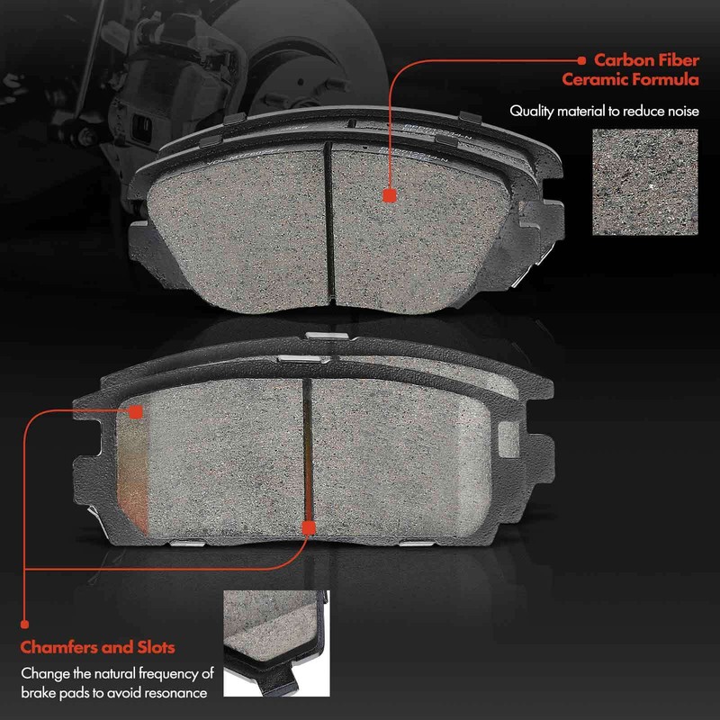 Disc Brake Rotors & Ceramic Brake Pads for Chevy Equinox GMC Terrain Front &Rear gallery
