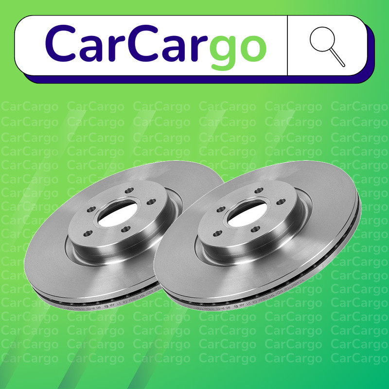 Premium Vented Front Brake Discs Pair Volvo V50 2.0 CDI 2003-2006 320 mm