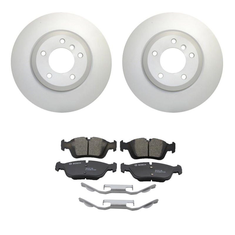 Hella Front Rotors Bosch QuietCast Ceramic Disc Brake Pad Kit For BMW E85 E86