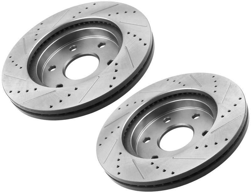 For Chevrolet Traverse Buick Enclave Brake Rotors and Brake Pads Rear 6 Lugs gallery