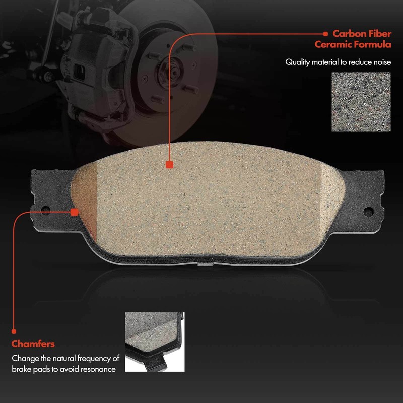 Front Drilled Brake Rotors & Ceramic Brake Pads for Ford Jaguar S-Type Lincoln gallery