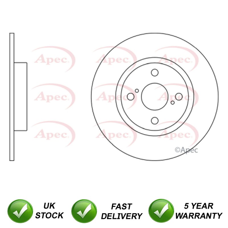 1x Brake Disc Rear SJR Fits Toyota Corolla 1989-2002 4243112170