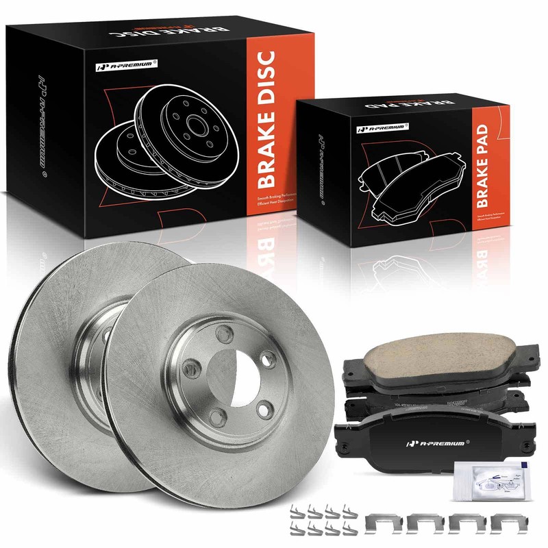 A-Premium Front Disc Brake Rotors & Ceramic Pads for Ford Thunderbird Lincoln