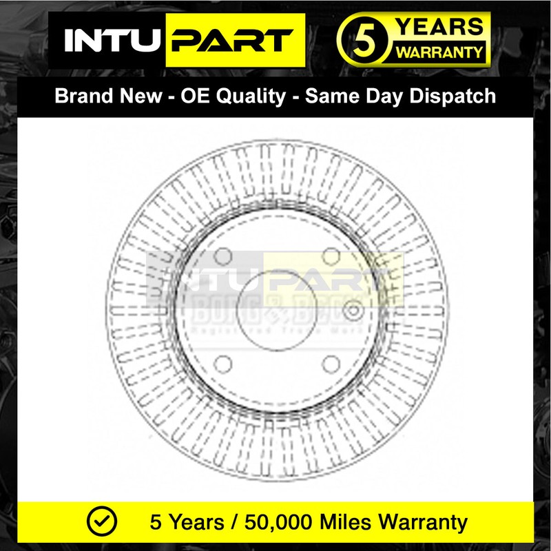 Fits Chevrolet Lacetti Daewoo 1.4 1.6 1.8 2.0 D IntuPart Front 1x Brake Disc