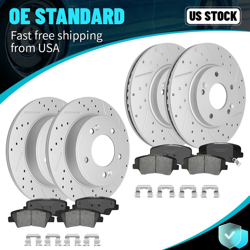 Front Rear Disc Rotors Brake Pads For Hyundai Elantra Veloster Forte Koup Forte5
