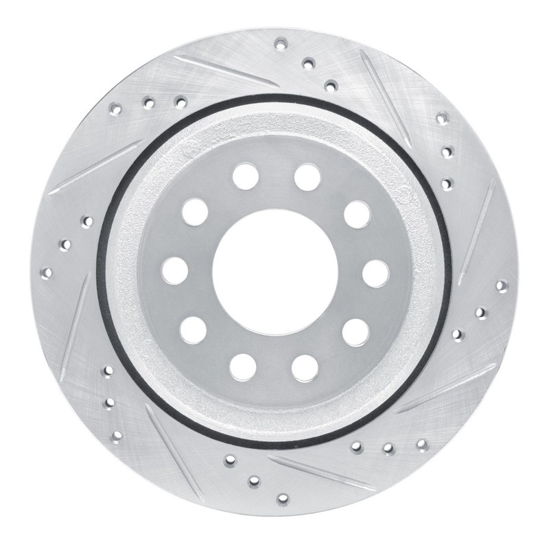 For Lincoln Town Car 03-11 Brake Rotor eLINE Drilled & Slotted 1-Piece Rear gallery