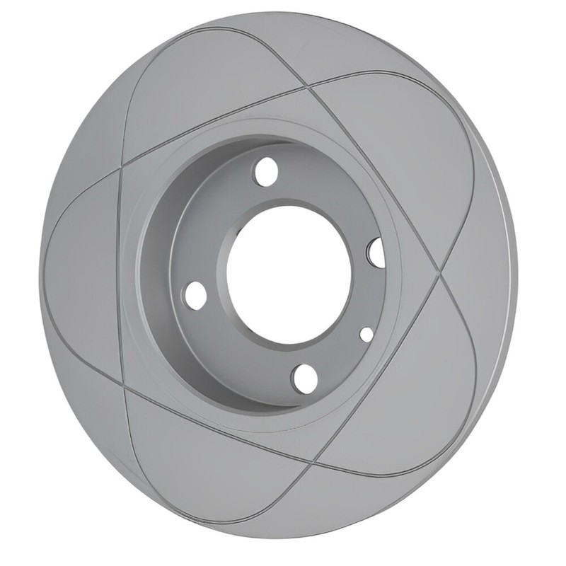 Front Slotted Disc Brake Rotors & Pads, Fits Volkswagen Jetta, Rabbit; 239mm gallery