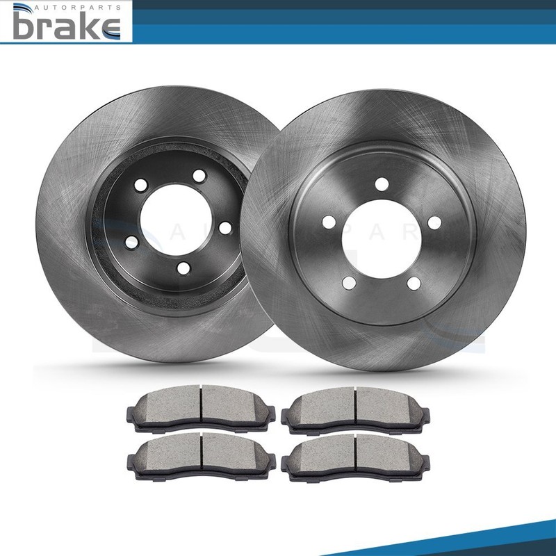 Front Disc Brake Rotors & Ceramic Pads Set Fits 2002-2005 Ford Explorer 4.0L
