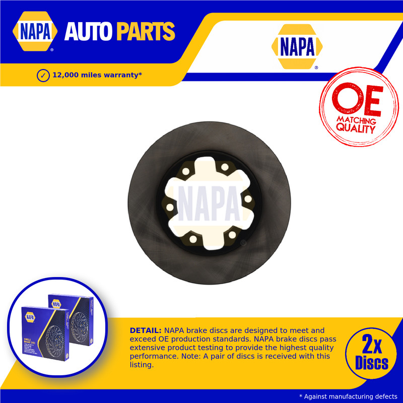2x Brake Discs Pair Solid Rear 308mm NBD5668 NAPA Set 1815600 BK312A315BD New