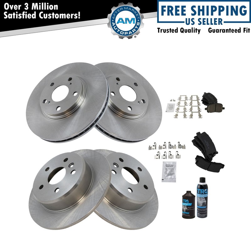 Front & Rear Ceramic Brake Pad & Rotor Kit w/Chemicals for RX300 SUV Truck