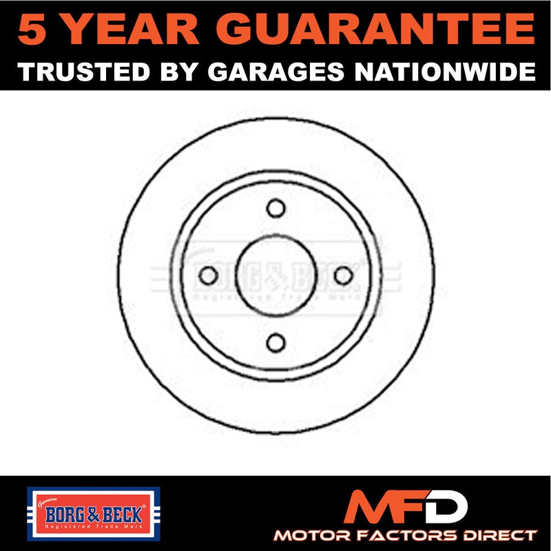Fits Nissan Micra 1.0 1.3 1.4 1.5 D 1x Brake Disc Front Borg & Beck