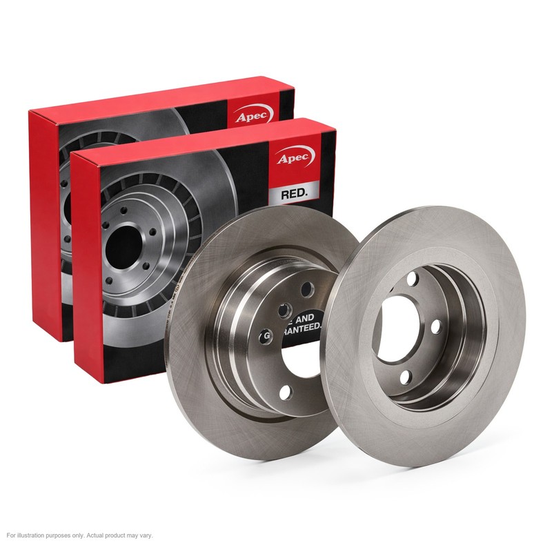 2x APEC Rear Brake Discs for BMW 2 Coupe 2014-21 290mm Solid DSK3047