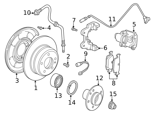 Genuine BMW Disc Brake Rotor Rear Right 34-21-2-282-304 gallery