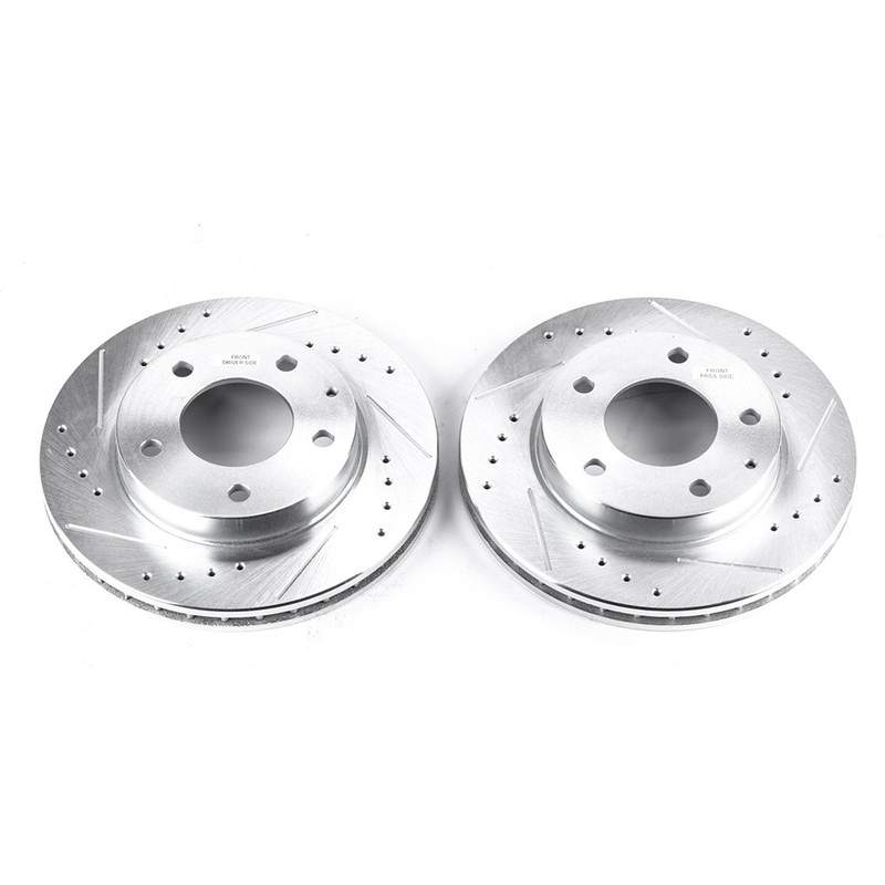 PowerStop Evolution Drilled Slotted Rotors Pair Front For Ford Probe