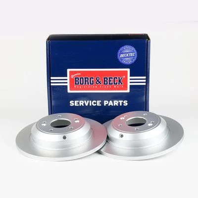 Borg & Beck BBD5608 Rear Brake Discs Pair 314mm Solid Fits Hyundai Kia Genesis