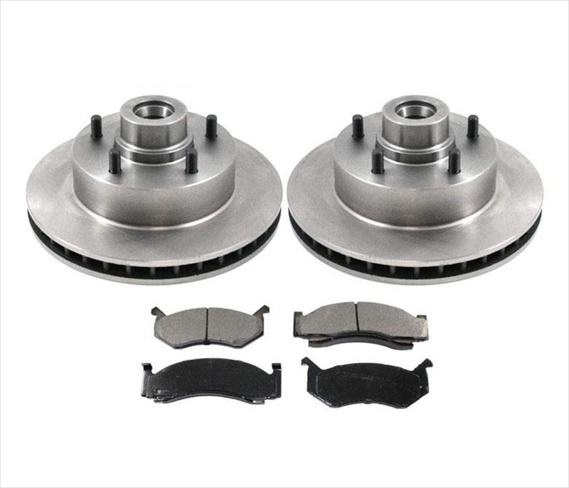 For 85-97 Dodge B1500 Vans With Rear ABS Braking System Brake Rotors & Pads
