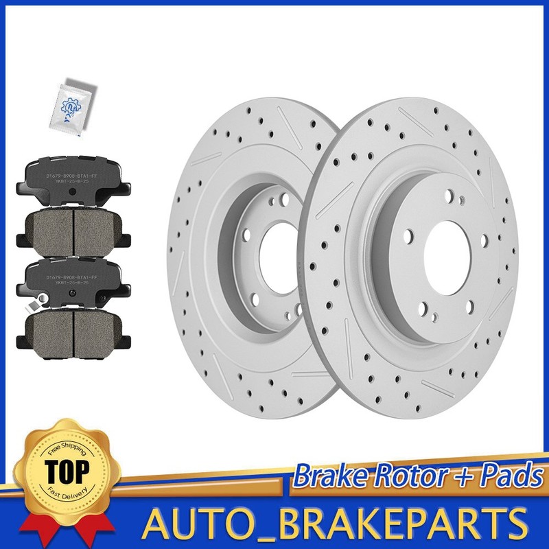 302mm Rear Disc Brake Rotors Pads for 2016 – 2024 Mitsubishi Outlander Sport