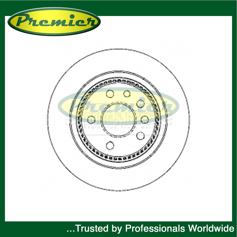 Premier Rear 1x Brake Disc Fits Saab 9-5 1998-2009 12763591