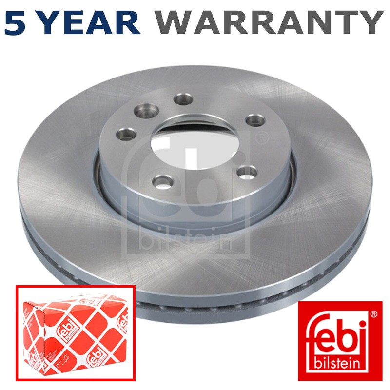 Febi Front 1x Brake Disc Fits VW Transporter 2003- 1.9 TDi 2.0 2.5 3.2
