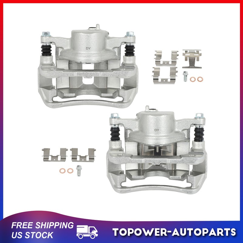 Front Brake Calipers w/ Bracket Pair Left Right For 1997-2001 Acura Integra gallery