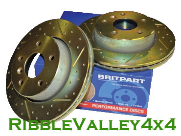 LAND ROVER FREELANDER FRONT BRAKE DISCS DRILLED AND GROOVED PERFORMANCE 2001-06