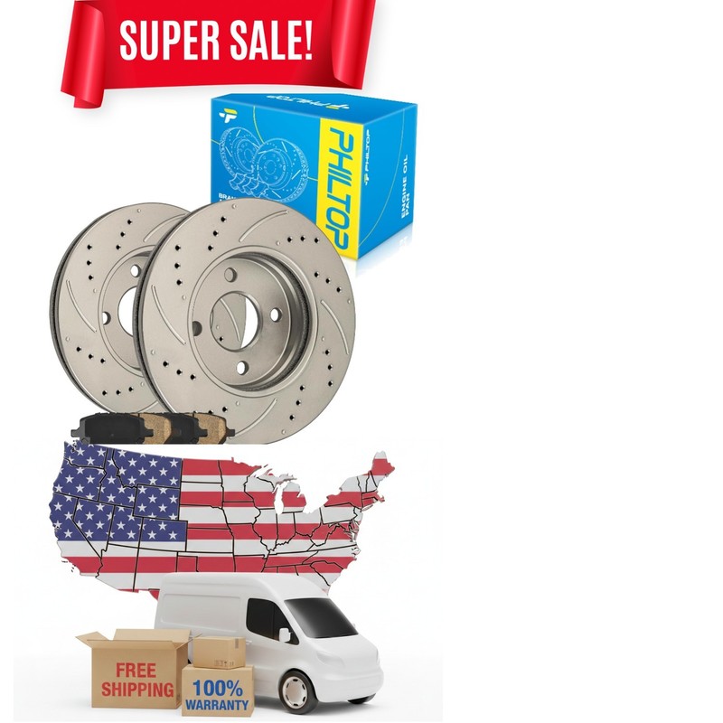 Direct Fit Ceramic Brake Pad & Drilled Rotor Kit for 2004-2006 xB and xA Models
