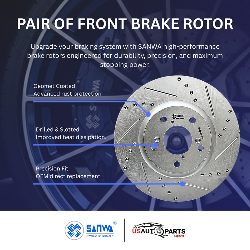 PAIR OF BRAKE ROTOR FRONT VENTED & GEOMET COATED D&S 320 mm FOR HONDA TL 09-14 gallery