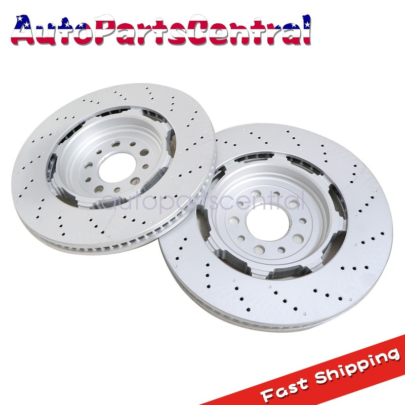 Pair Front Brake Rotors For Alfa Romeo Giulia Stelvio Quadrifoglio 2017-21 LH&RH