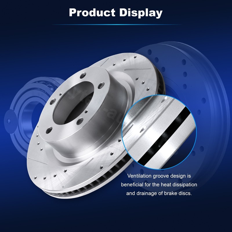 Front Brake Rotors & Brake Pads for 2016-2020 Lexus LX570 2007-21 Toyota Tundra gallery