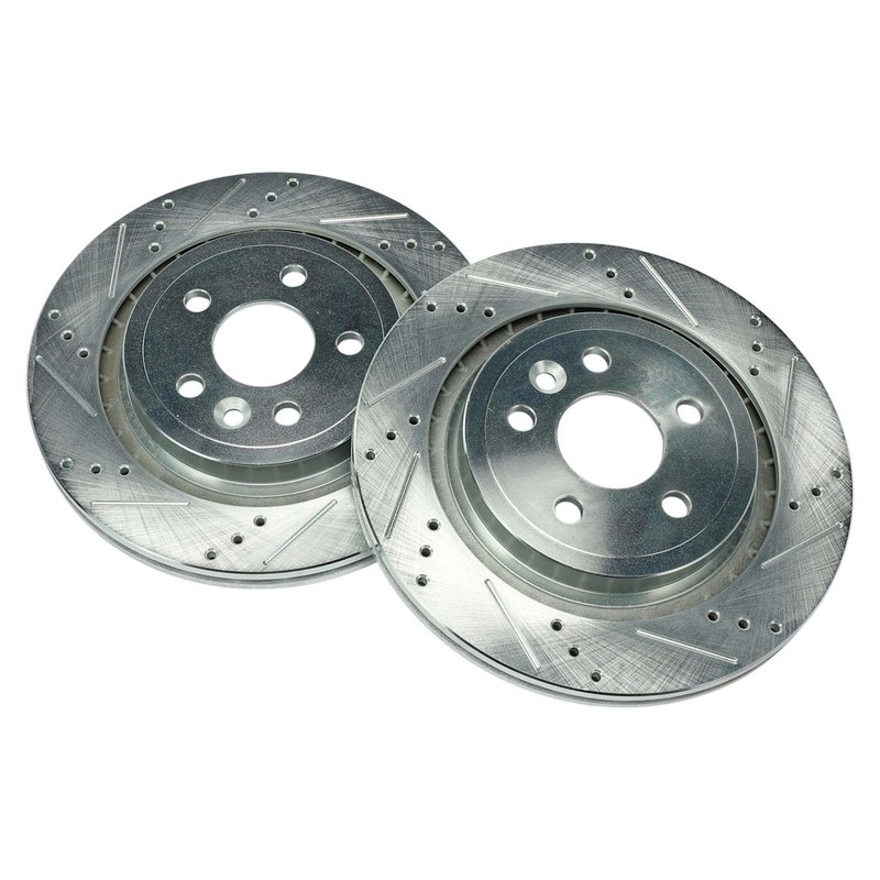 Brake Discs 2-Wheel Set Rear AWD for Volvo S60 V60 Cross Country S80 XC70 V70