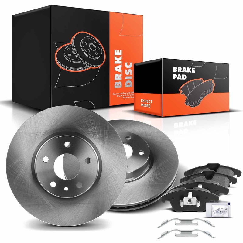 Front Disc Brake Rotor & Brake Pads for Ford Fusion 2013-2020 Lincoln MKZ 13-16