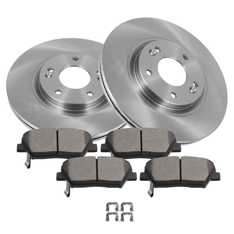 6X 2011 2012 2013 Fits Kia For Sorento Front Solid Brake Rotors Metallic Pads
