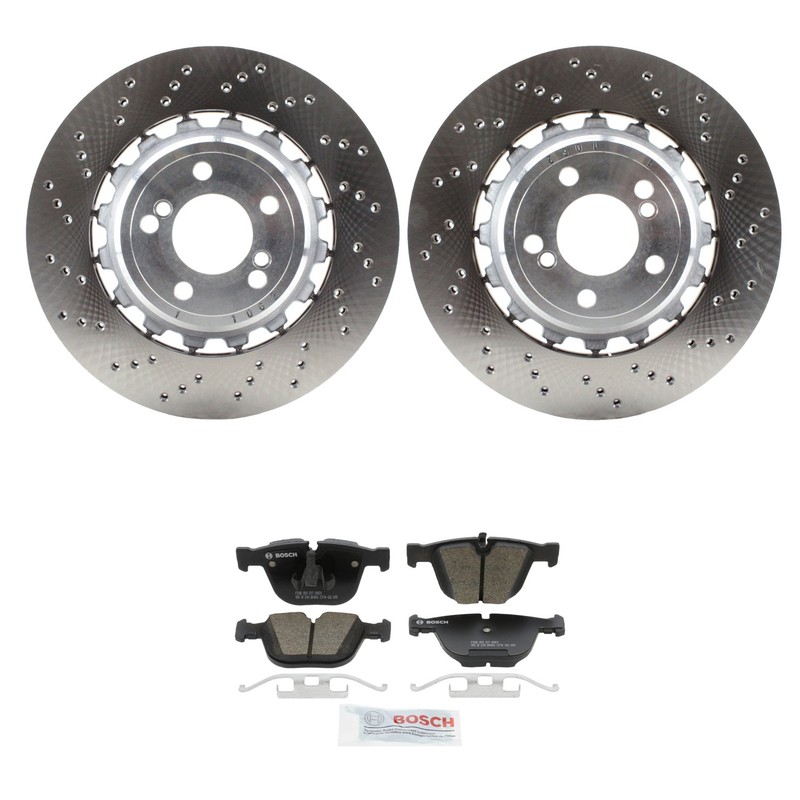 SHW Performance Rear Disc Brake Rotor Kit For BMW