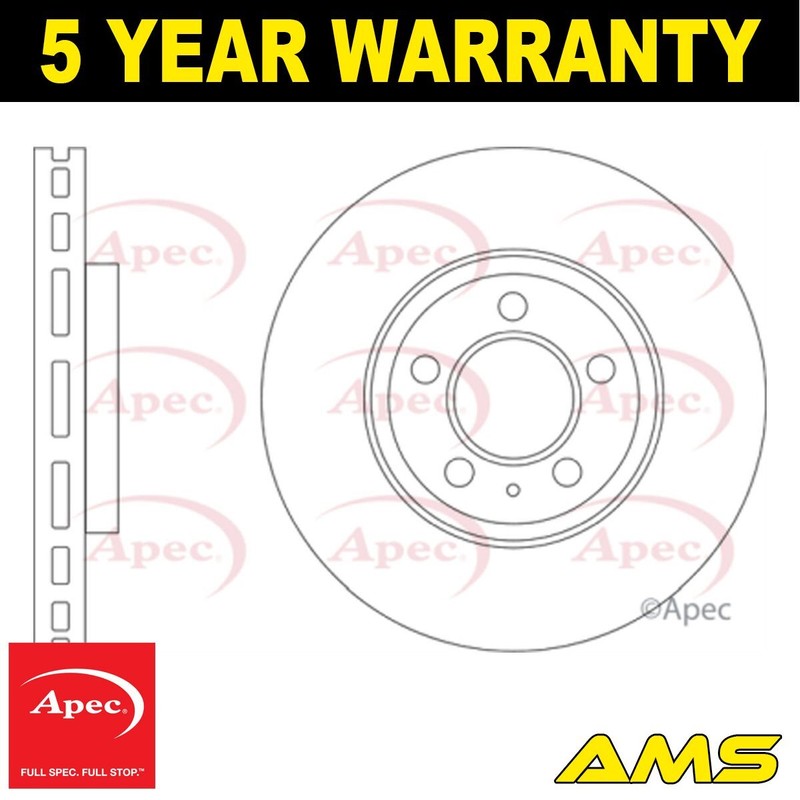 Fits VW Polo Seat Ibiza Arona 1.0 1.5 1.6 TDi Brake Disc Front Apec 2Q0615301H
