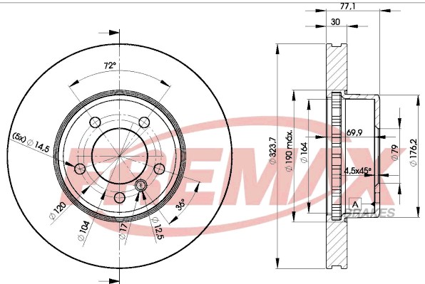 Remax BD-3221 Brake Disc for BMW