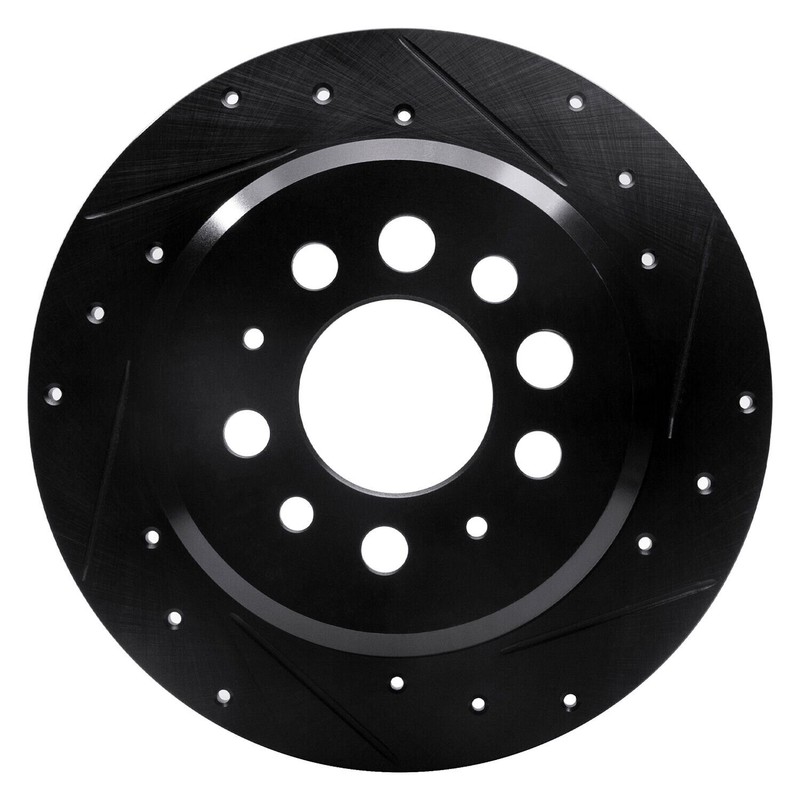 For Volvo 1800 72 Brake Rotor eLINE Drilled & Slotted 1-Piece Rear Passenger