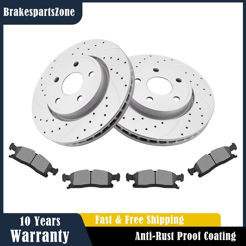 Front Brake Rotors Pads Kit fit for Jeep Grand Cherokee 2011-20 Drilled 330mm
